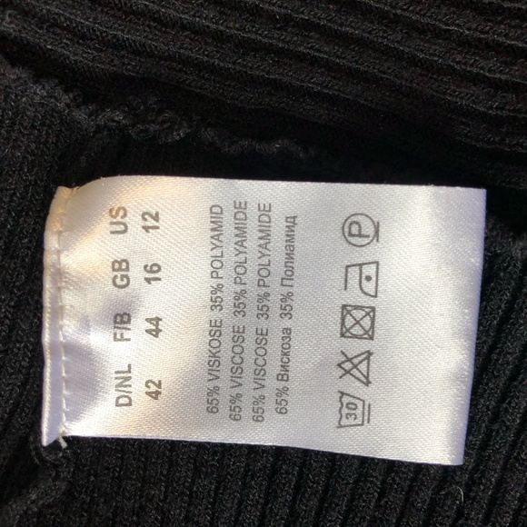 Frank Walder Black Open Long Sleeved Cardigan - Picture 6 of 9